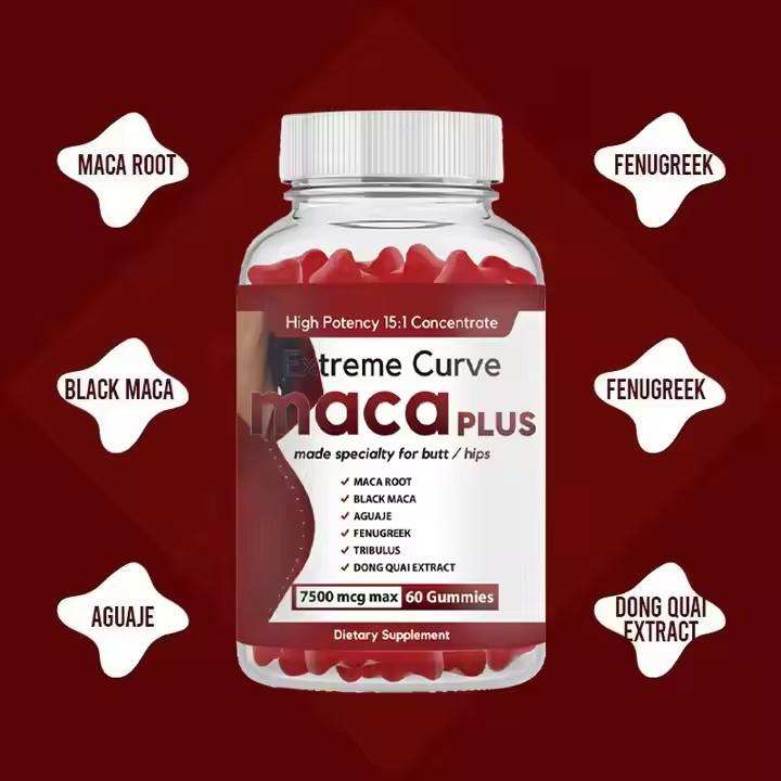 Technical specifications and nutritional data for maca extract gummies