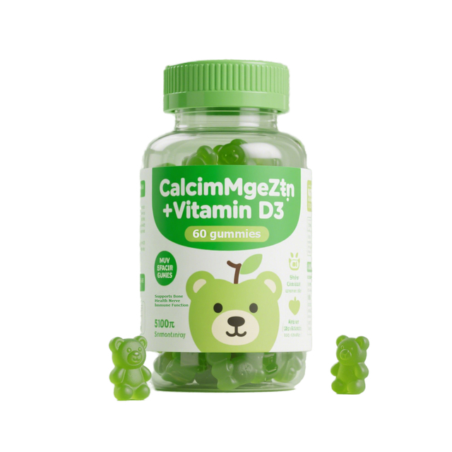 Kids Calcium Magnesium Zinc Vitamin D3 Gummies Support Bone Growth Improve Sleep Boost Immunity Healthy Nutritional Supplement