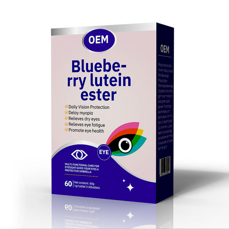 Blueberry Lutein Tablets with Lutein Esters & Zeaxanthin Protect Vision Relieve Eye Fatigue Support Eye Health