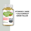 Kids Omega 3 6 9 DHA Gummies Boost Brain Development Improve Vision Strengthen Immunity Gluten Free Vegetarian Supplement