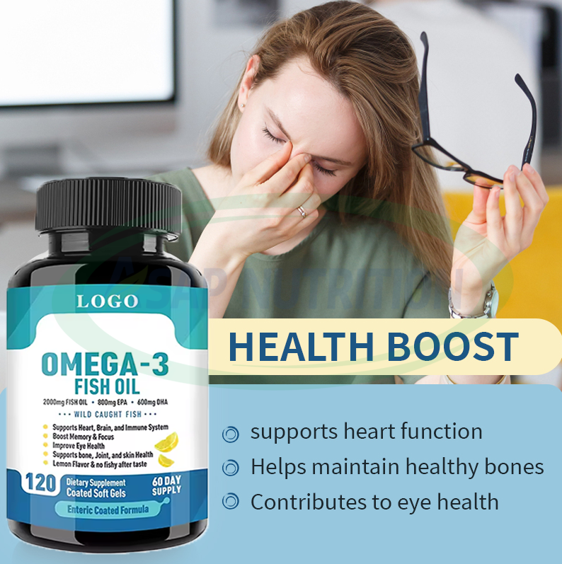 Premium Omega-3 Fish Oil Softgels showcasing clear golden liquid and smooth gelatin exterior