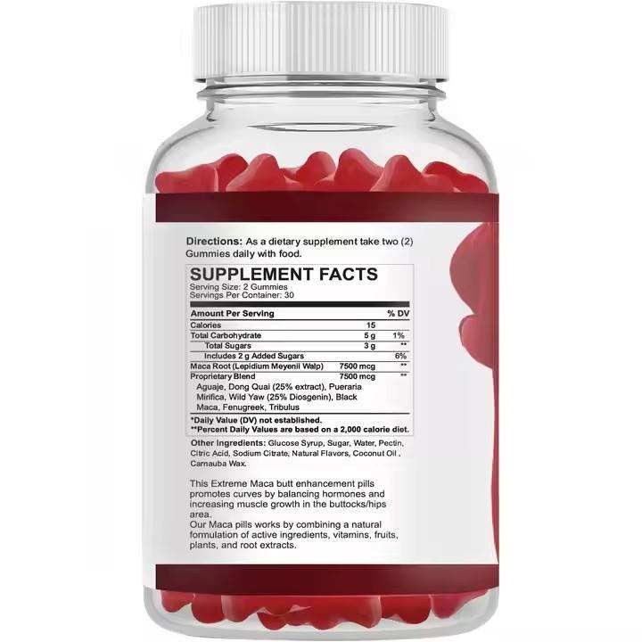 10:1 Maca root extract and KSM-66 Ashwagandha gummy formulation