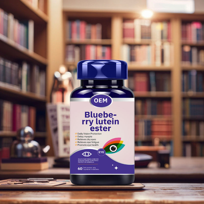 Blueberry Lutein Tablets with Lutein Esters & Zeaxanthin Protect Vision Relieve Eye Fatigue Support Eye Health