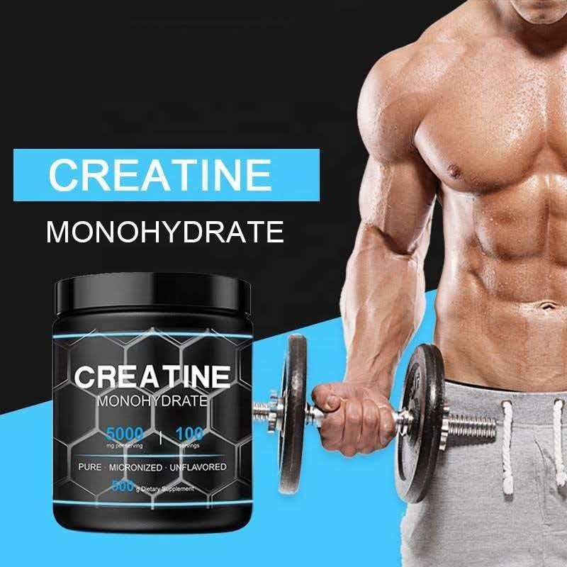 Certifications including NSF, Non-GMO, and Vegan for creatine powder